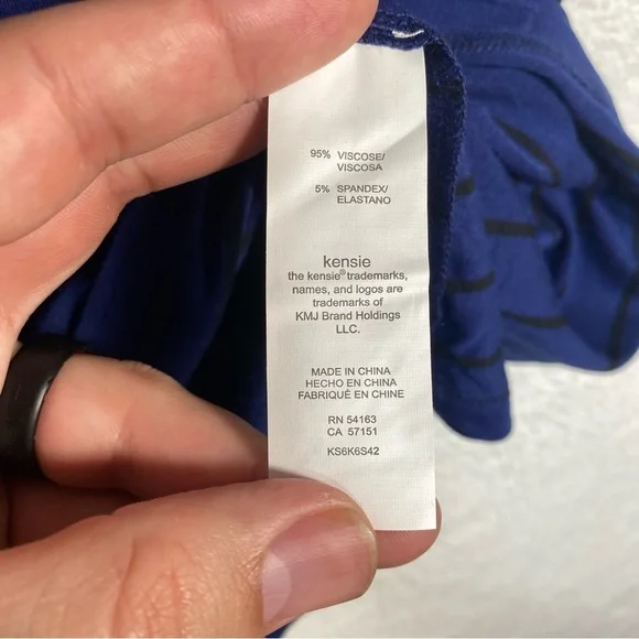 NWT Kensie Women's Skirt Blue/ Black Stripe size Small Boho Hippie Spring - Picture 5 of 10